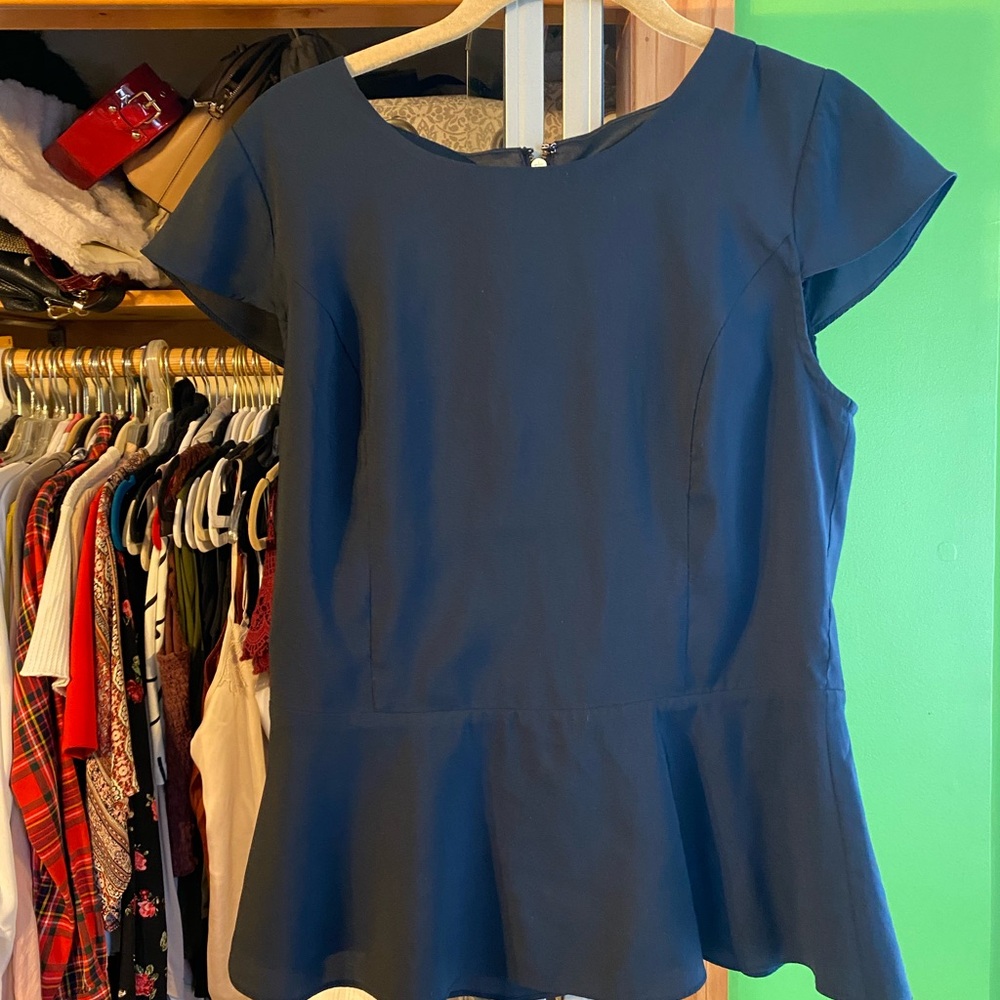 Chic Black Peplum Top